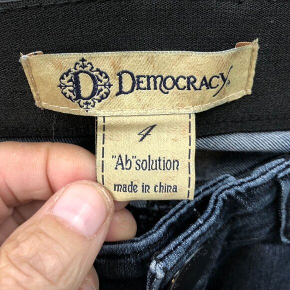 Democracy Womens Jeans Size 4 "Ab"solution Slimming Skinny Blue Denim Dark Wash - Picture 3 of 12